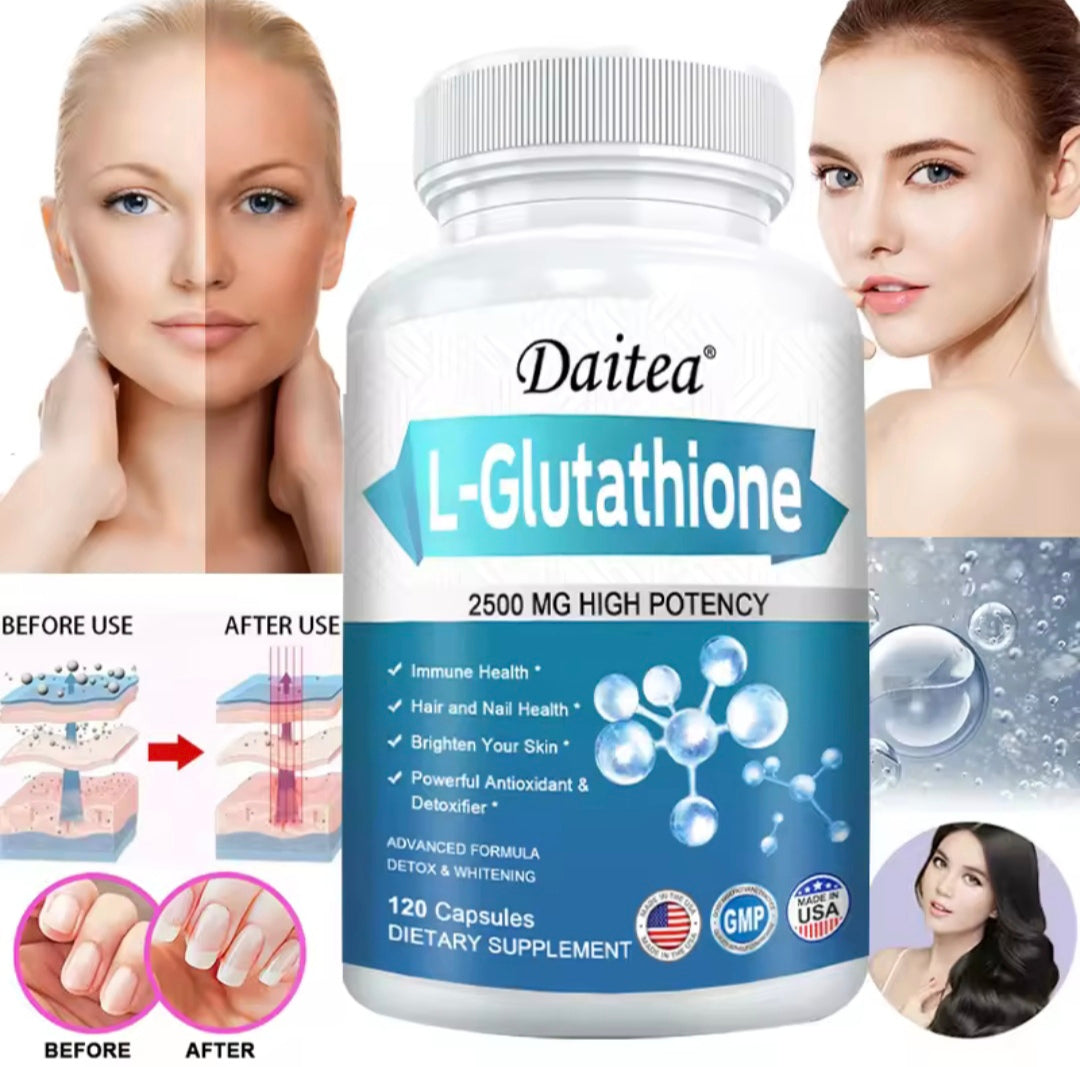 L Glutathione Capsules Powerful Antioxidant Anti -Aging whitening Reduce wrinkles Beauty care Skin Hair and nail Health Sport